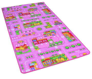 Girls Mega Play Mat Rug 190x100cm - Pink