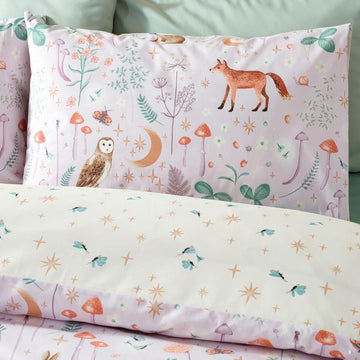 Catherine Lansfield Enchanted Twilight Duvet Cover Set, Double, Lilac & Green