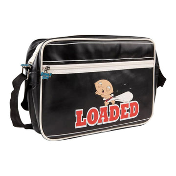 Stewie Griffin Polyurethane Black Messenger Bag