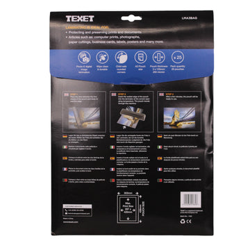 A3 250 Micron  Pouches Sheet Laminator Sleeve Pack of 25
