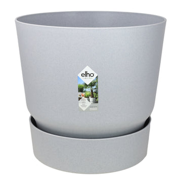 Elho 38.5cm Grey Round Plastic Planter