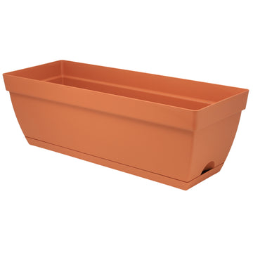 Florus 49cm Terracotta Plastic Trough Planter