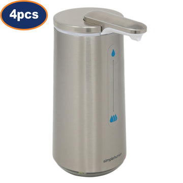 4Pcs Simplehuman Automatic Foam Soap Dispenser Brushed Stainless Steel