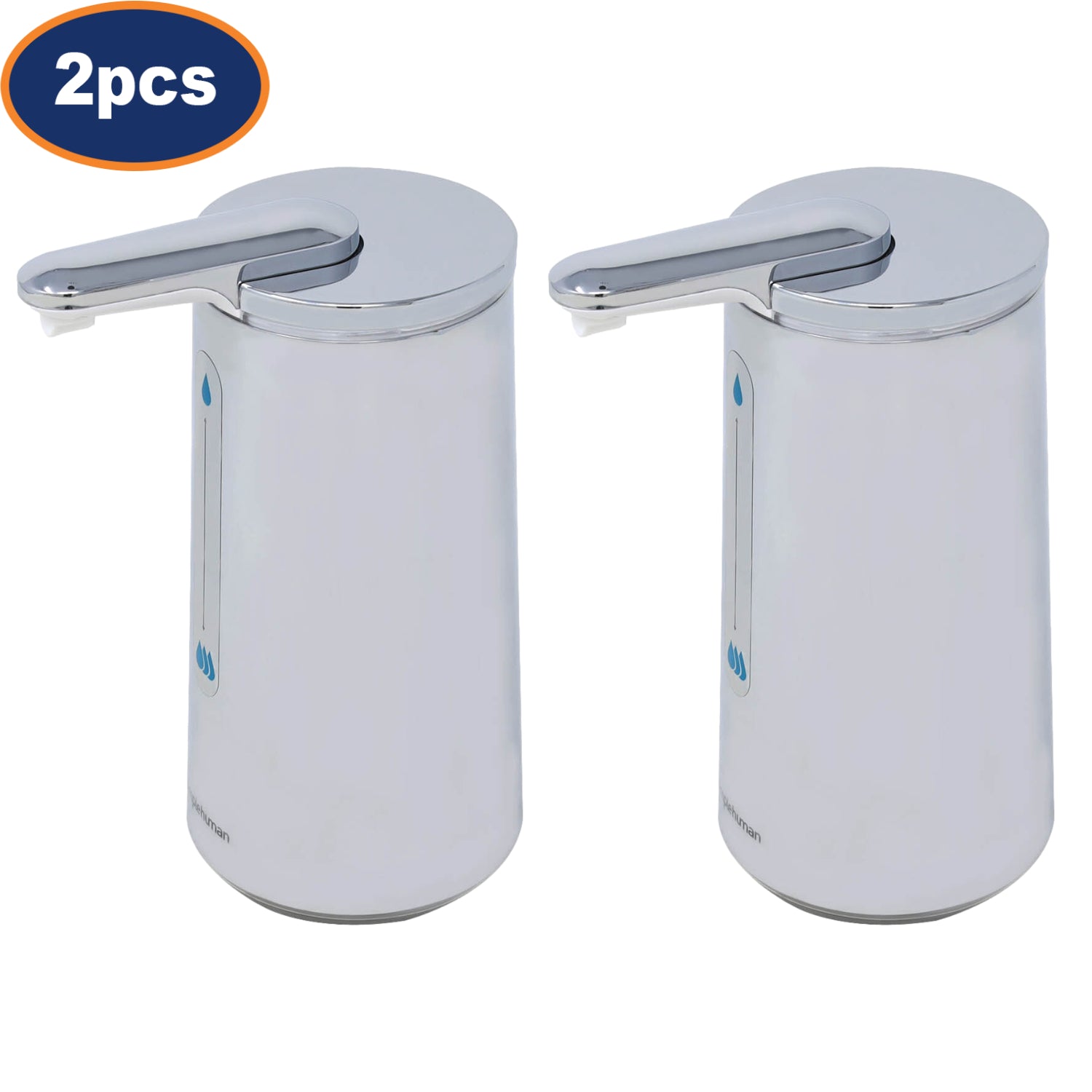 2Pcs Simplehuman Automatic Foam Soap Dispenser Silver Stainless Steel