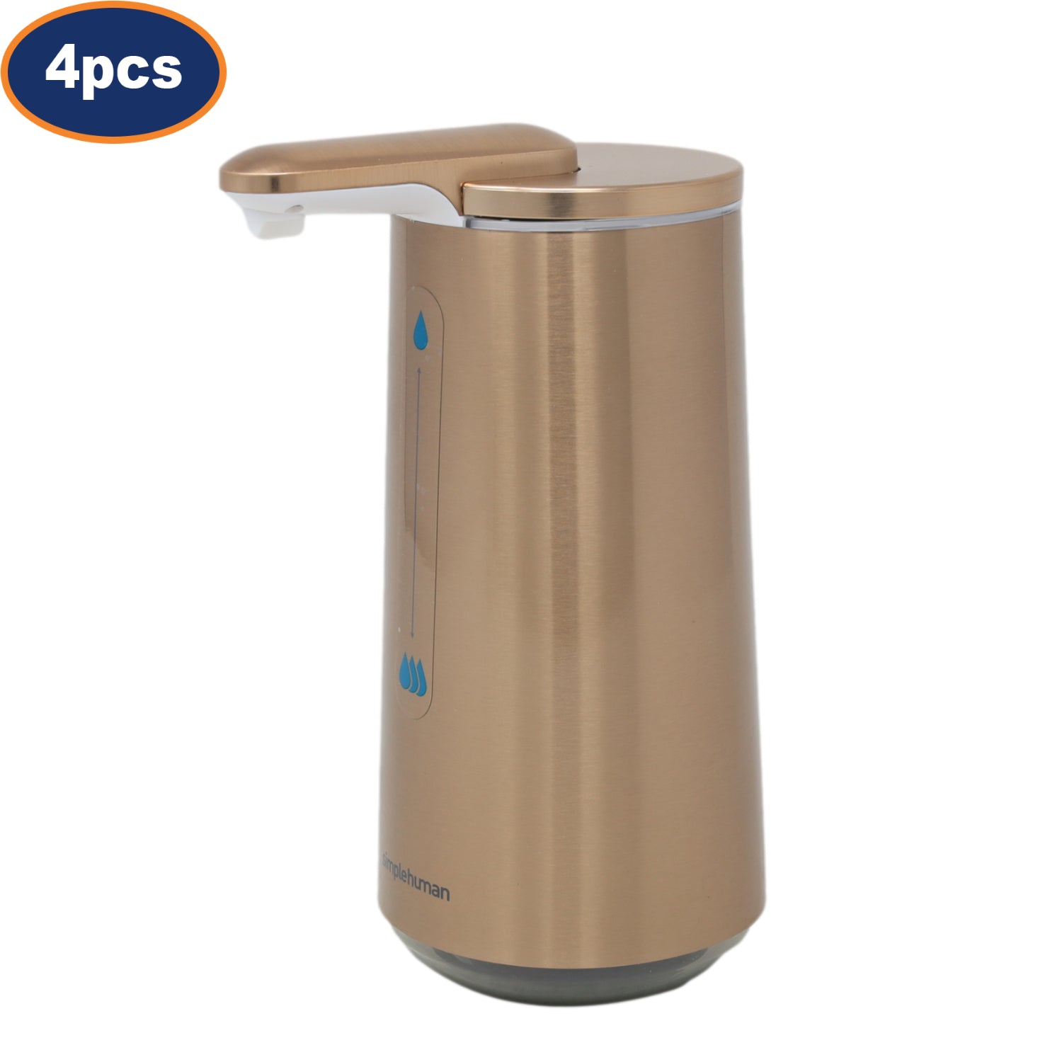 4Pcs Simplehuman Automatic Foam Soap Dispenser Rose Gold Stainless Steel