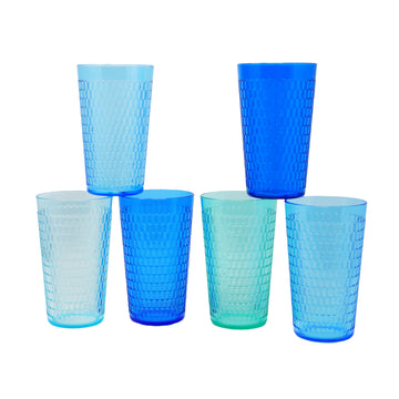 6Pcs 600ml Acrylic Tumblers Set