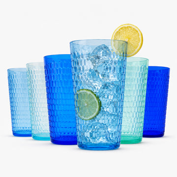 6Pcs 600ml Acrylic Tumblers Set