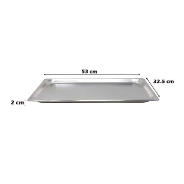 1/1 x 2cm Stainless Steel Gastronorm Pan