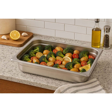 1/2 x 6.5cm Stainless Steel Gastronorm Pan