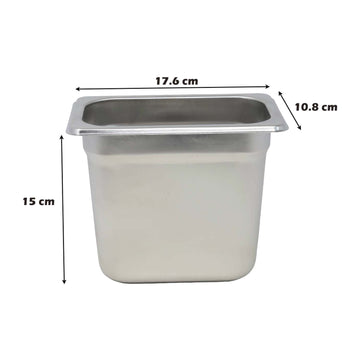 1/9 x 15cm Stainless Steel Gastronorm Pan