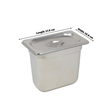 Stainless Steel Handled Lid For Gastronorm 1/9 Pans
