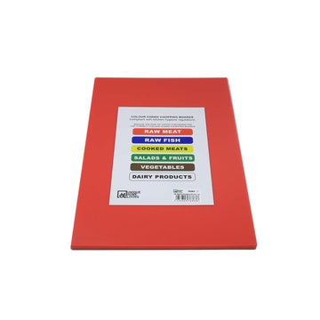 PE Plastic Red Professional Chopping Board for Raw Meat