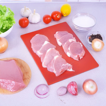 PE Plastic Red Professional Chopping Board for Raw Meat