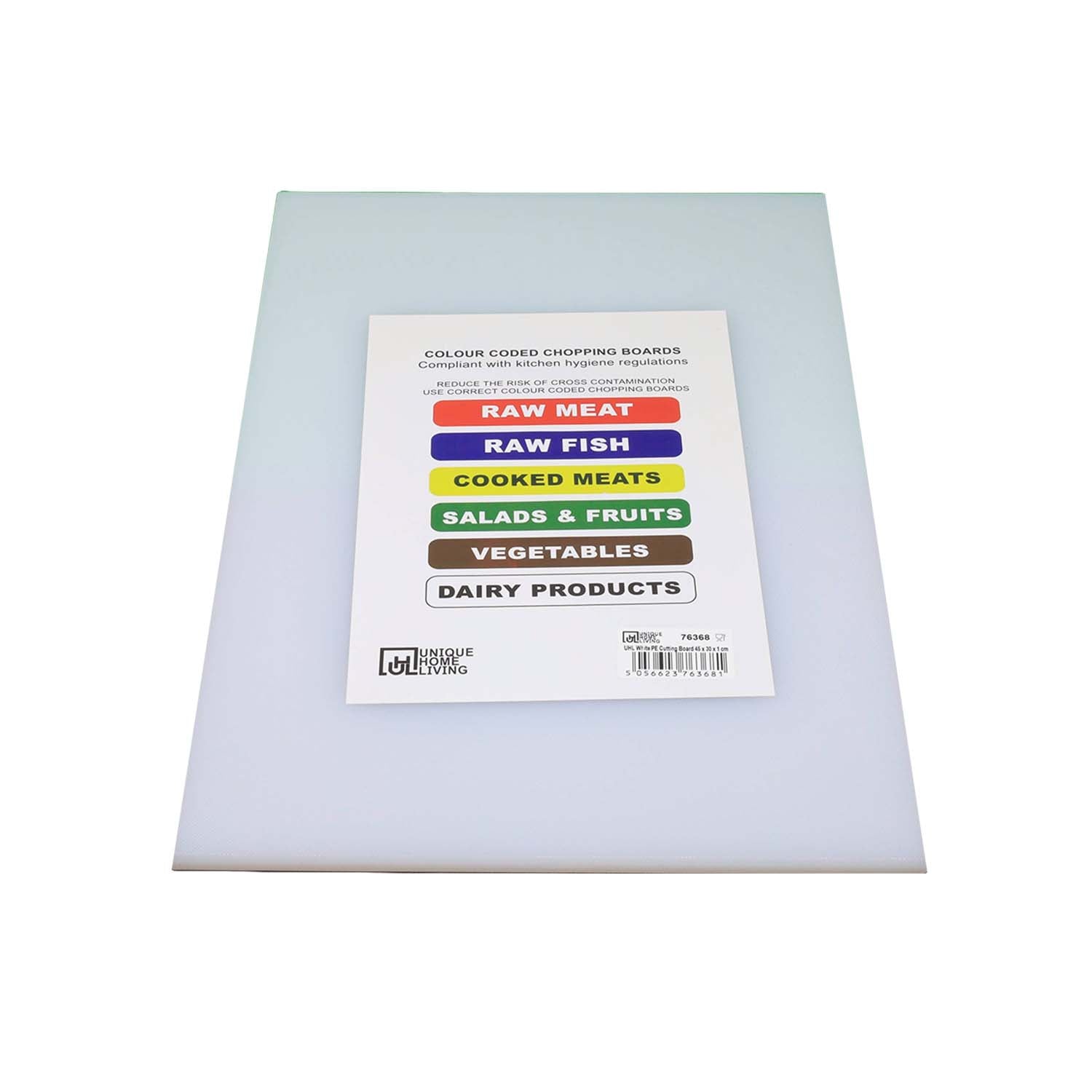 PE Plastic White Professional Chopping Board for Dairy Products