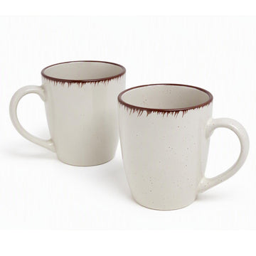 Set of 2 Farmhouse Rustic Speckled Stoneware Mugs
