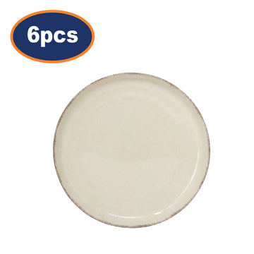 Set of 6 Speckled Stoneware Side Plates 19cm