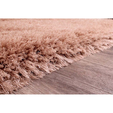 Mayfair Champagne Polyester Thick Non Slip Shaggy Rug