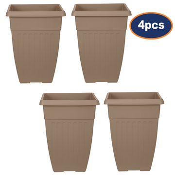 4pcs 42cm Tall Taupe Basic Planter