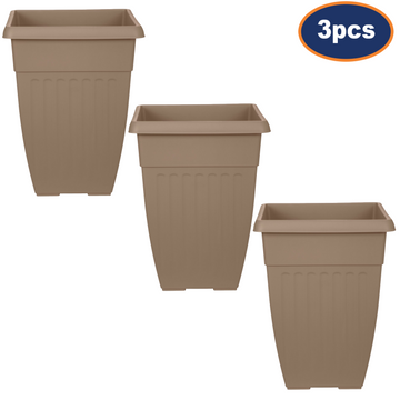 3pcs 42cm Tall Taupe Basic Planter