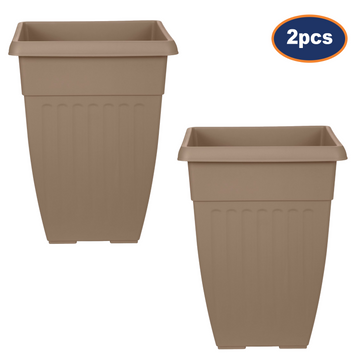 2pcs 42cm Tall Taupe Basic Planter