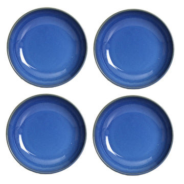 4pcs Blue Reactive Stoneware Pasta Bowl