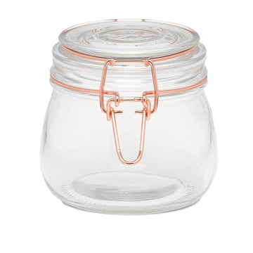 6Pcs Tala 0.5Litre Glass Copper Clip Top Storage Jars