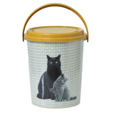 Large Plastic 11 Litre Cat Pet Dry Food Storage Container Box Bucket
