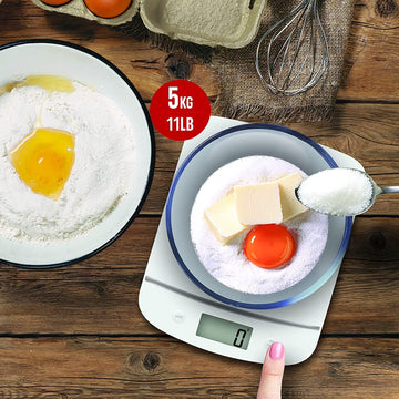 Salter 5kg Capacity White Aquatronic Digital Kitchen Scale