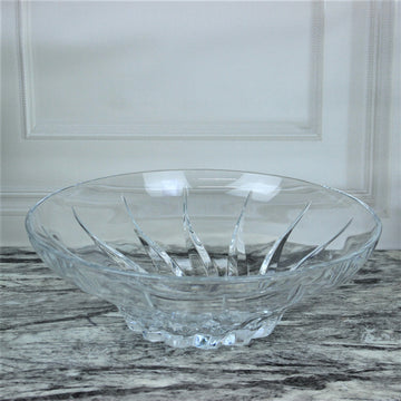Deep Crystal Trix Fruit Wide Bowl Table Centrepiece