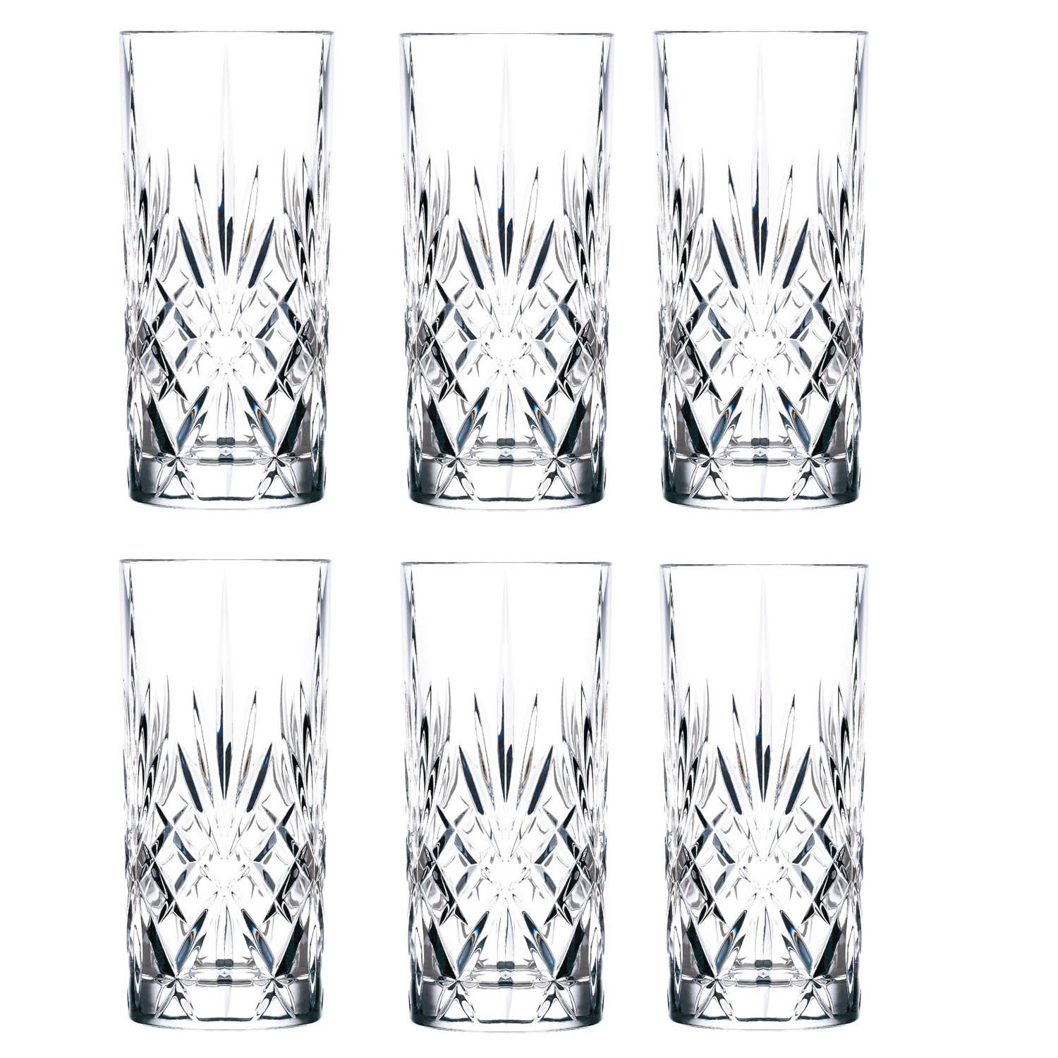 Set Of 6 Melodia Highball Tumblers