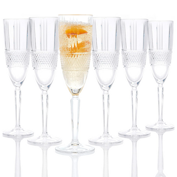 Set of 6 185ml Champagne Flutes