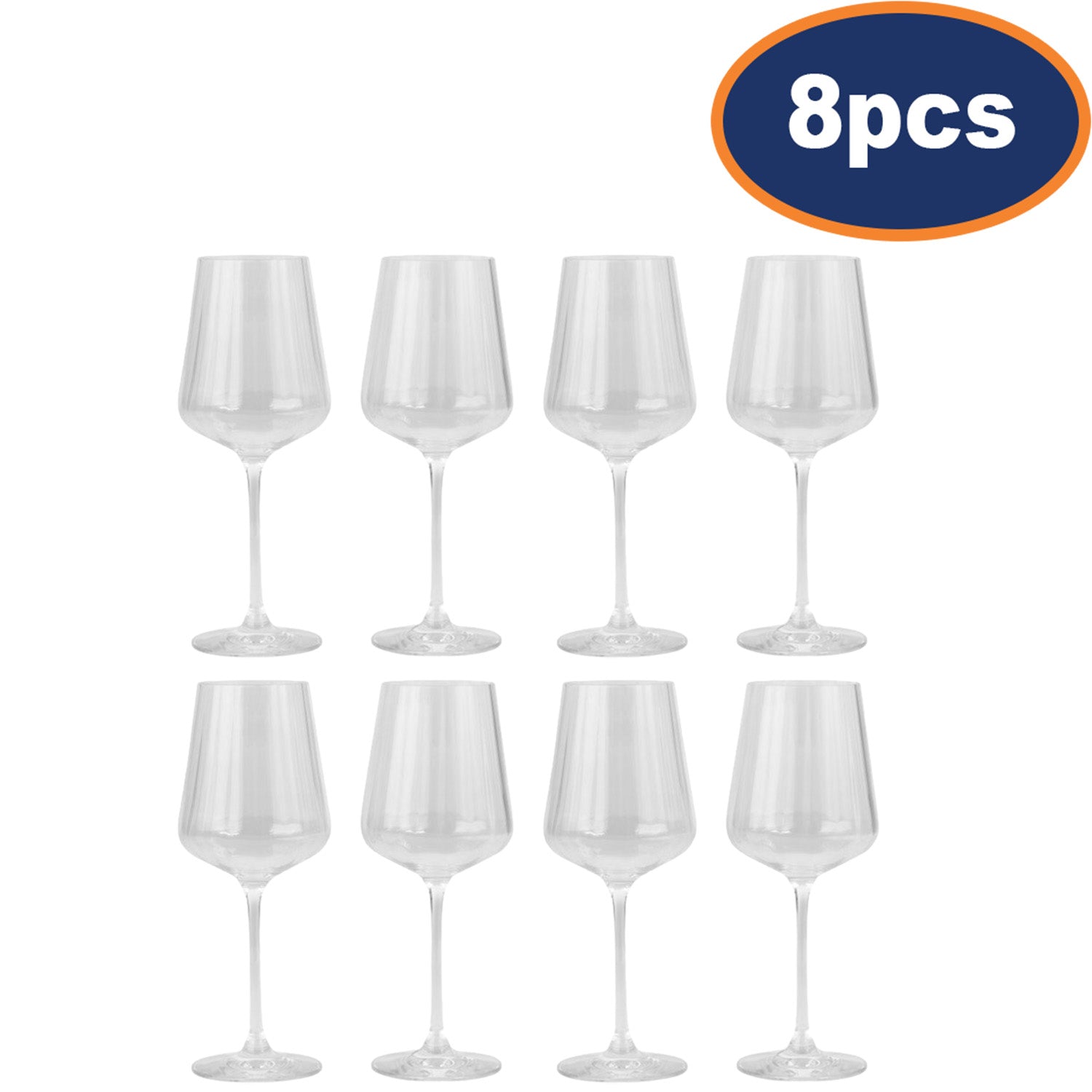 8pcs 310ml Large Livellara White Wine Glasses