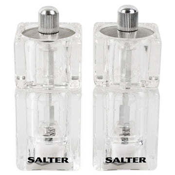 Salter Clear Acrylic Mini Salt and Pepper Mills Set