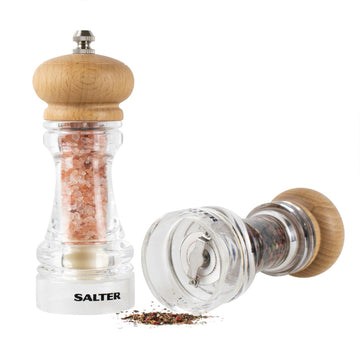 Salter Clear Acrylic Salt and Pepper Mills Set