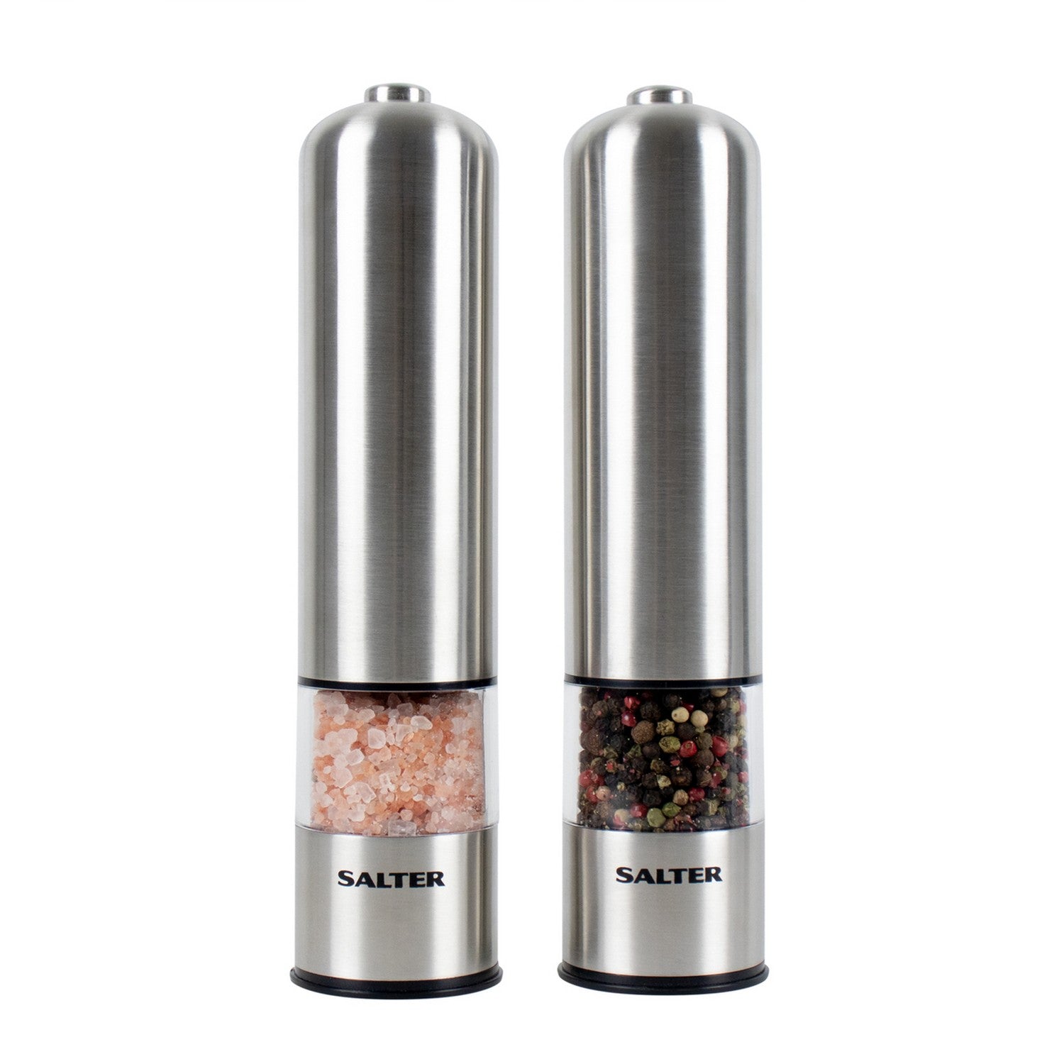 Salter Stainless Steel Electric Salt and Pepper Mills Set