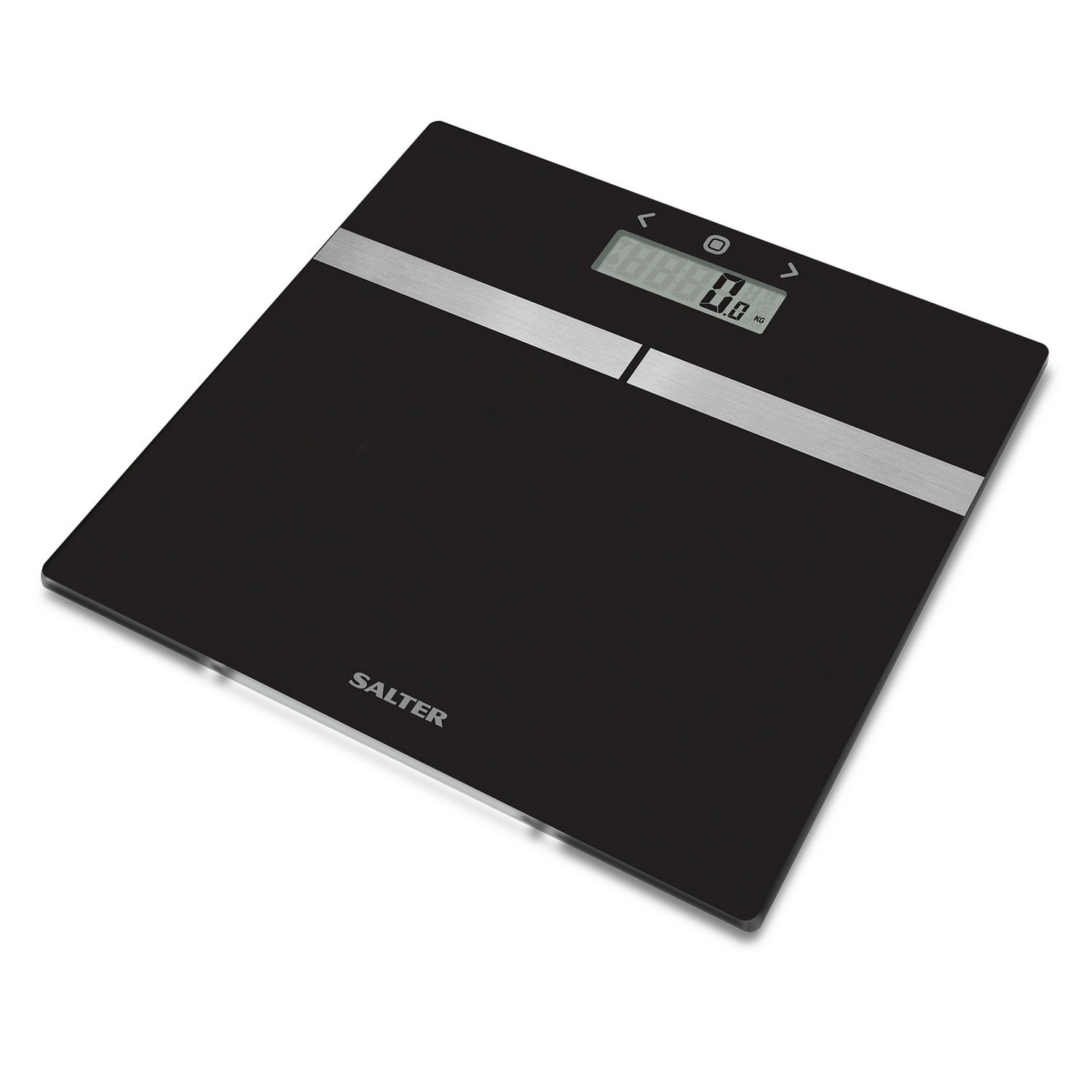 Salter Black Glass Analyser Bathroom Weighing Scale