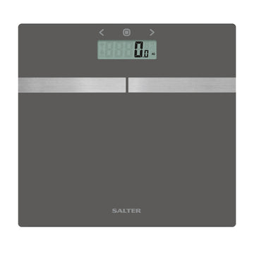 Salter Silver Glass Analyser Bathroom Weighing Scale