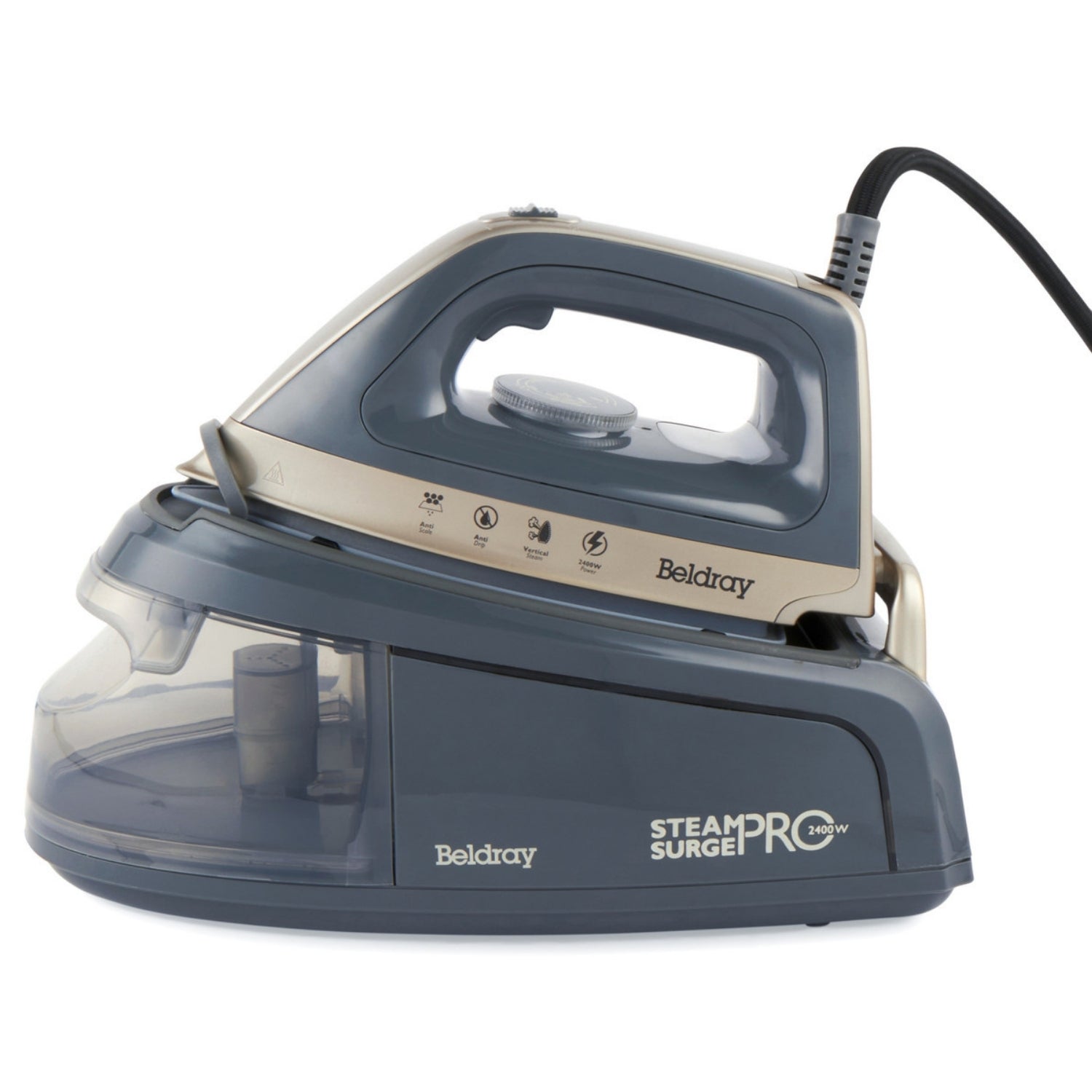 Beldray Titanium Steam Surge Pro Iron - Steam Station With 1.2L Water Tank 2400W