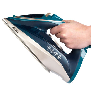 Beldray 2200W Blue Duo Soleplate Steam Iron