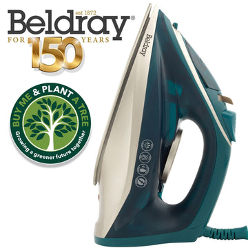 Beldray 2200W Blue Duo Soleplate Steam Iron