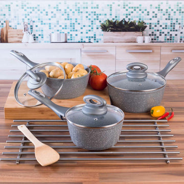 Salter 3pc 16/18/20cm Marble Collection Forge Aluminium