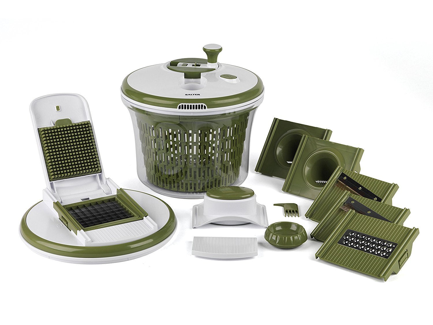 Salter All In One Set Green Food Salad Maker Mandolin Julienne