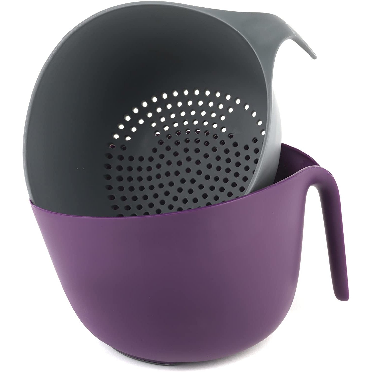 Salter Purple Grey Measusing Bowl and Colander Set