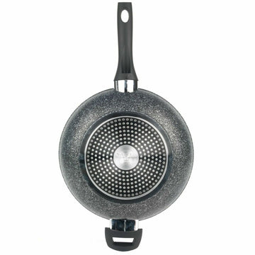 Salter 28cm Megastone Non Stick Aluminium Wok with Glass Lid