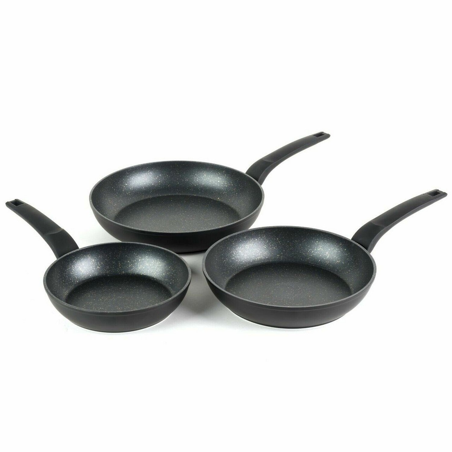 Salter 3pc 20/24/28cm Marble Non Stick Aluminium Frying Pan