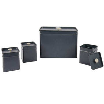 Salter 4Pcs Marino Collection Blue Bread Bin & Canister Set