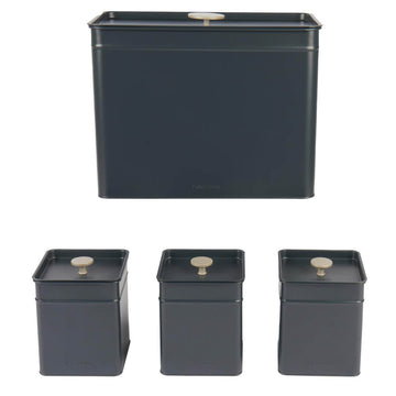 Salter 4Pcs Marino Collection Blue Bread Bin & Canister Set