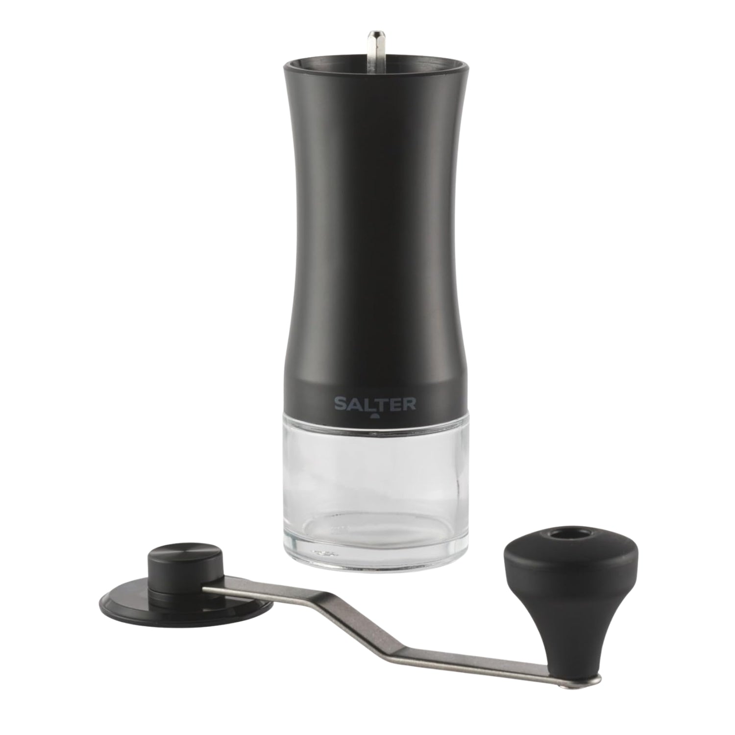 Salter Manual Coffee Grinder Adjustable Ceramic Burr Hand Crank Easy Clean Black