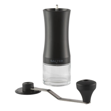 Salter Manual Coffee Grinder Adjustable Ceramic Burr Hand Crank Easy Clean Black