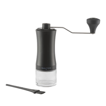 Salter Manual Coffee Grinder Adjustable Ceramic Burr Hand Crank Easy Clean Black
